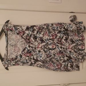 Torrid Sz 3 White Tattoo Pattern Pocket Tank Top NWT